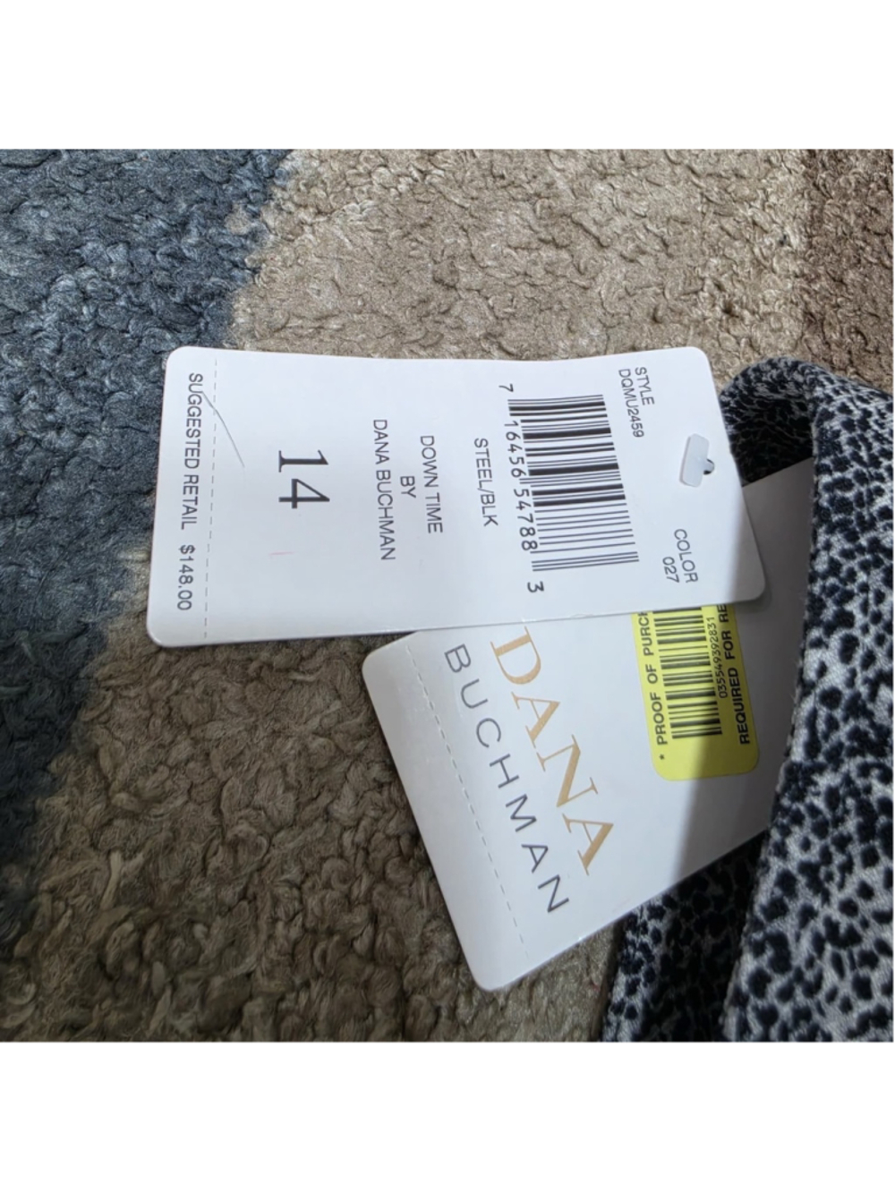 Dana Buchman Dress Pants Womens Size 14 NWT Black White Animal Print Stretch - Picture 5 of 12